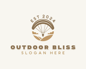 Paragliding  Outdoor Adventure logo design