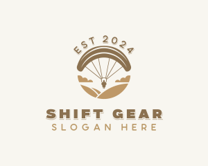 Paragliding  Outdoor Adventure logo design