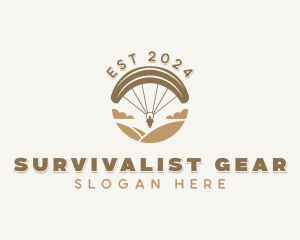 Paragliding  Outdoor Adventure logo design