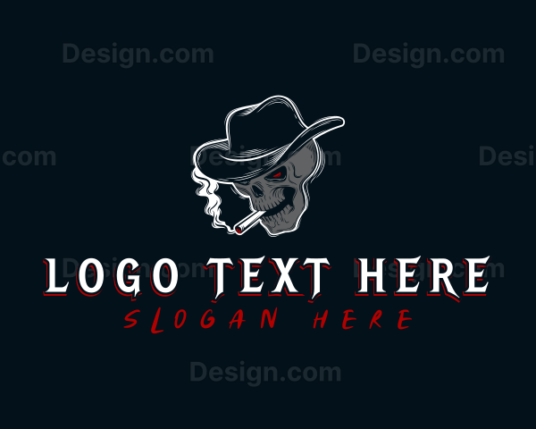 Smoking Skull Hat Logo