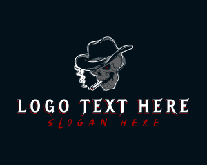 Smoking Skull Hat logo