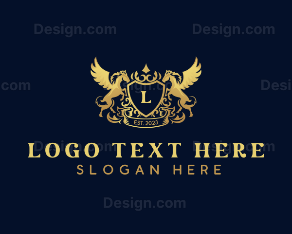 Luxury Shield Pegasus Logo