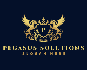 Luxury Shield Pegasus  logo