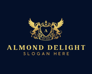 Luxury Shield Pegasus  logo design