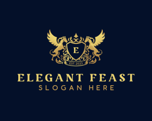 Luxury Shield Pegasus  logo design