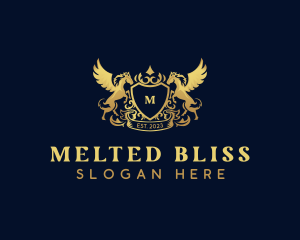 Luxury Shield Pegasus  logo design