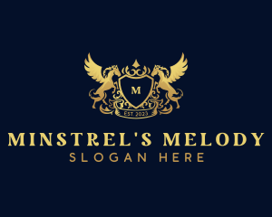 Luxury Shield Pegasus  logo design