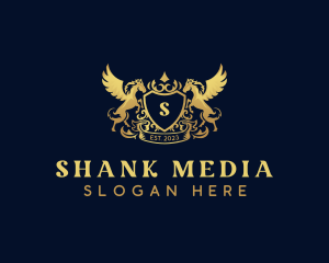 Luxury Shield Pegasus  logo design