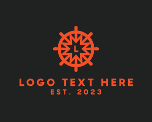 Nautical Boat Sailing Wheel  logo