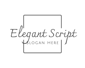 Thin Script Beauty logo design