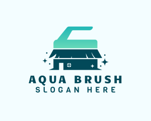 House Cleaning Brush logo design