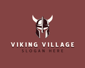 Medieval Viking Horns logo design