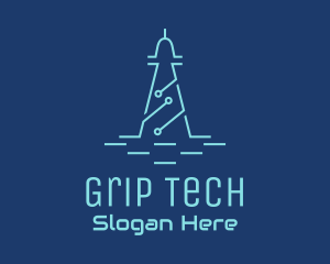 Circuit Tower Tech  logo design