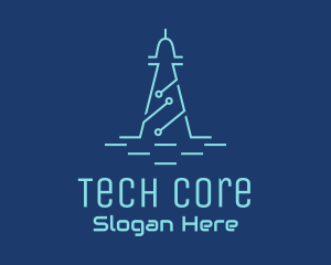 Circuit Tower Tech  logo design