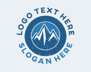 Blue Snowy Mountains logo