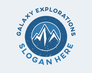 Blue Snowy Mountains Logo