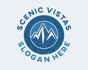 Blue Snowy Mountains logo