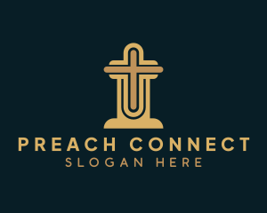 Catholic Worship Cross logo design