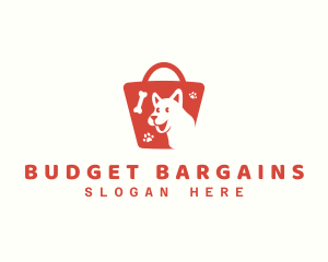 Pet Shopping Bag Market logo design