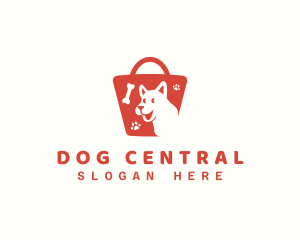 Pet Shopping Bag Market logo design