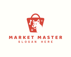 Pet Shopping Bag Market logo design