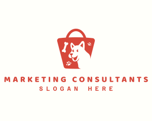 Pet Shopping Bag Market logo design