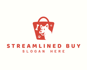 Pet Shopping Bag Market logo design