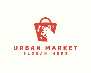 Pet Shopping Bag Market logo design