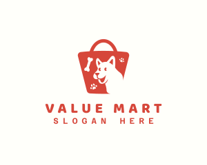 Pet Shopping Bag Market logo design