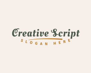 Retro Script Company logo design