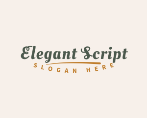 Retro Script Company logo design