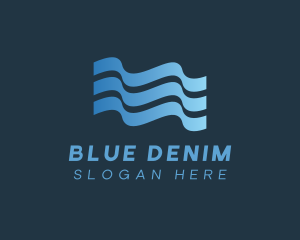 Blue Water Flag logo design