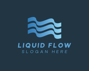 Blue Water Flag logo design