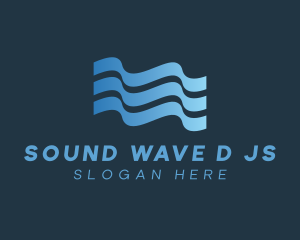 Blue Water Flag logo design