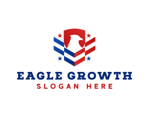 Patriotic Eagle Shield logo design