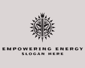 Tribal Pen Sun logo design