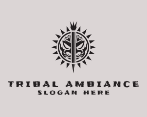 Tribal Pen Sun logo design