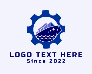 Cargo Ship Cogwheel logo