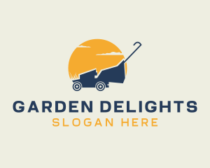 Gardening Lawn Mower logo design