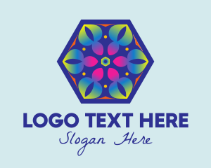 Flower Hexagon Decor  Logo