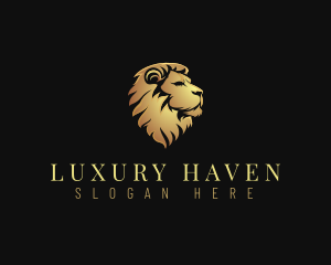 Expensive Luxury Lion logo design