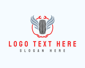 Tire - Tire Wings Tool logo design