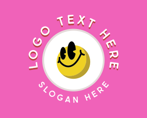 Cute Y2K Smile Face logo