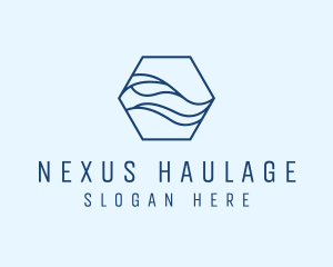 Startup Hexagon Wave logo design