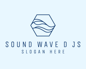 Startup Hexagon Wave logo design