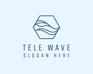 Startup Hexagon Wave logo design