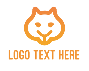 Orange Marmot Face logo