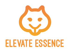 Orange Marmot Face logo