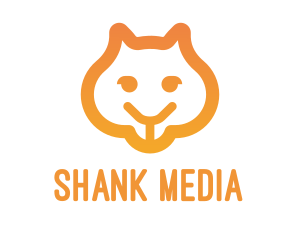 Orange Marmot Face logo design