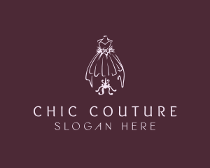 Bridal Gown Dressmaker logo design